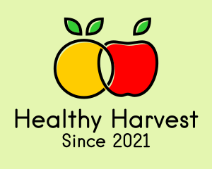 Nutrition - Orange Apple Fruit logo design