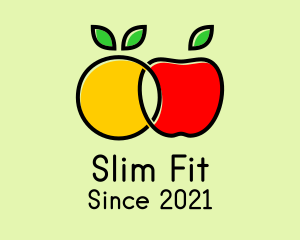 Diet - Orange Apple Fruit logo design