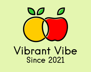 Orange Apple Fruit  logo design