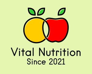 Nutritionist - Orange Apple Fruit logo design