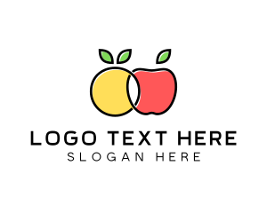 Supermarket - Citrus Apple Fruit logo design