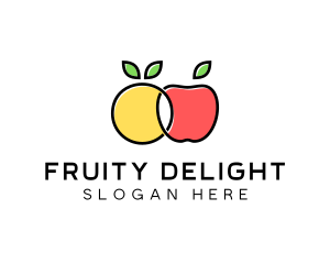 Citrus Apple Fruit  Logo