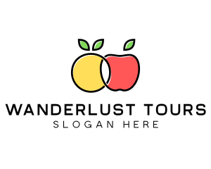 Citrus Apple Fruit  logo design