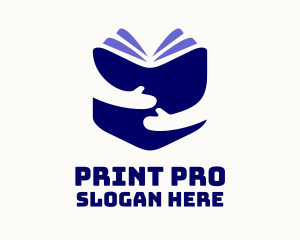 Pamphlet - Purple Book Hug logo design