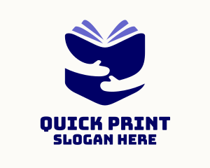 Booklet - Purple Book Hug logo design