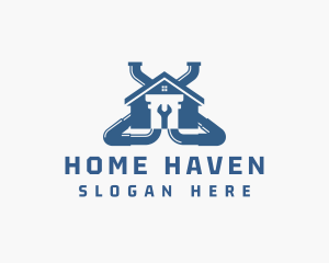 House - House Plumbing Repair logo design