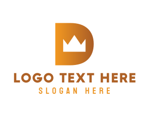 Gold - Royal Letter D logo design