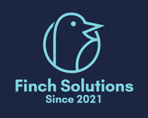 Blue Pigeon Bird logo design