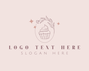 Cupcake - Floral Bakery Cupcake logo design