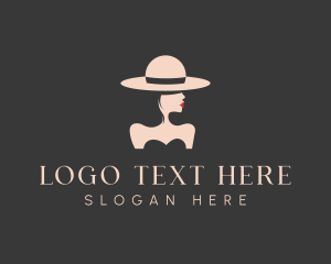 Style - Elegant Stylish Hat Lady logo design