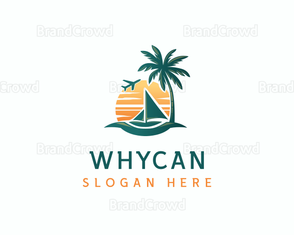 Sunset Island Sailboat Logo