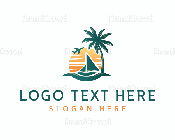 Sunset Island Sailboat Logo