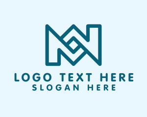 Blue - Modern Puzzle Business logo design