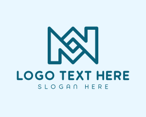 Home Lease - Modern Puzzle Letter M logo design