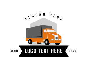 Delivery - Shipping Freight Truck logo design
