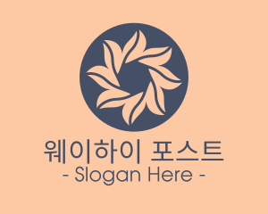 Spa Floral Emblem logo design