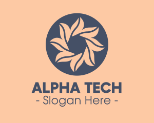 Alphabet - Spa Floral Emblem logo design