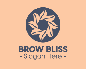 Spa Floral Emblem logo design