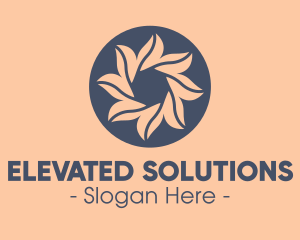 Spa Floral Emblem logo design