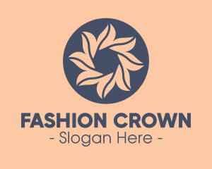 Spa Floral Emblem logo design