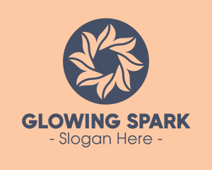 Spa Floral Emblem logo design