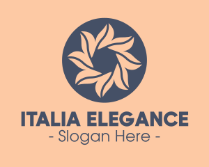 Spa Floral Emblem logo design