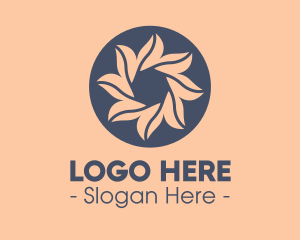 Alphabet - Spa Floral Emblem logo design
