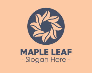 Spa Floral Emblem logo design