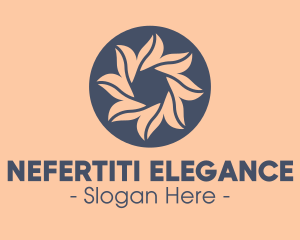 Spa Floral Emblem logo design