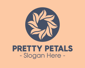 Spa Floral Emblem logo design