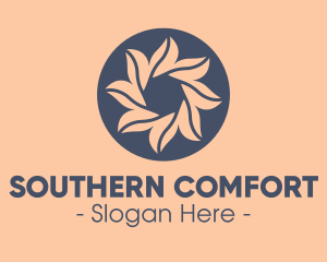 Spa Floral Emblem logo design