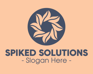 Spa Floral Emblem logo design