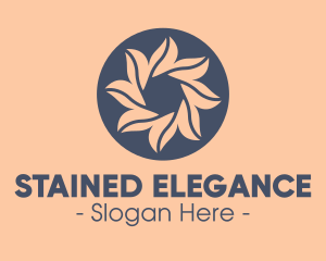 Spa Floral Emblem logo design