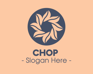 Spa Floral Emblem logo design