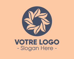 Spa Floral Emblem logo design