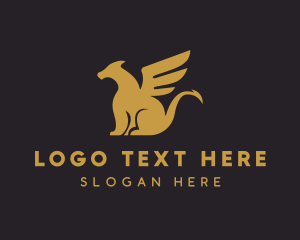 Winged - Mythical Griffin Creature logo design