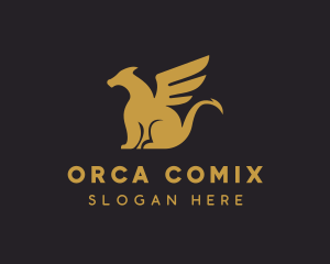 Ancient - Mythical Griffin Creature logo design