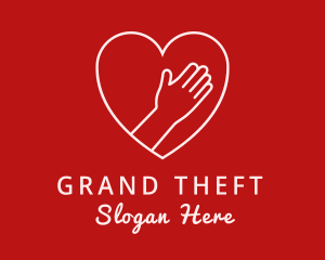 Welfare - Reaching Hands Heart Frame logo design