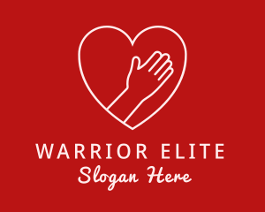 Social Welfare - Reaching Hands Heart Frame logo design