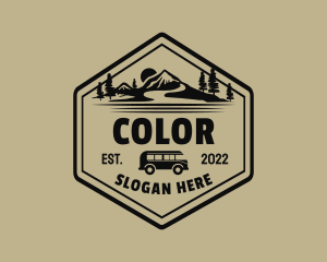 Hiking - Mountain Outdoor Camper logo design