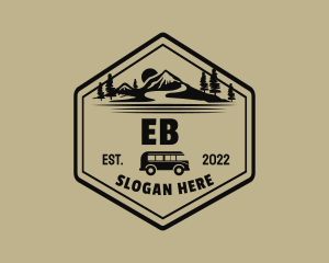 Tourism - Mountain Outdoor Camper logo design