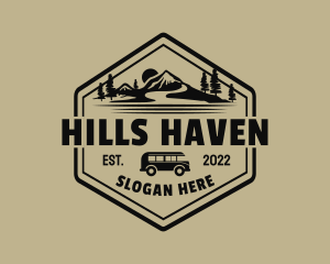 Mountain Outdoor Camper  logo design