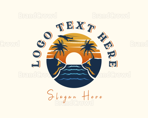 Tropical Beach Getaway Logo