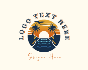 Tropical Beach Getaway logo design