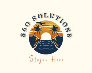 Tropical Beach Getaway logo design