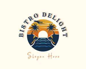 Tropical Beach Getaway logo design