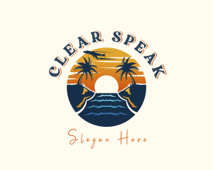 Tropical Beach Getaway logo design