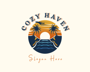 Tropical Beach Getaway logo design