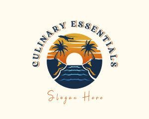 Tropical Beach Getaway logo design