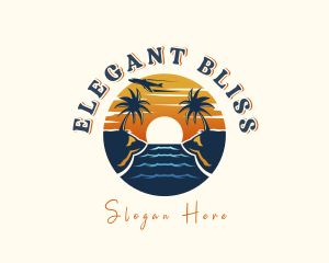 Holiday Getaway - Tropical Beach Getaway logo design